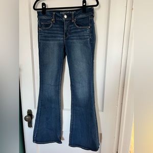 American Eagle Boho Artist Dark Wash Flare Jeans